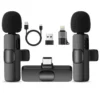 wireless microphone for mobile devices - K9 Wireless Microphone Type C Android iOS Lightning K-9 Dual Mic