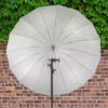 7 foot parabolic umbrella - 7' Parabolic Umbrella White Translucent