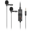 dual omnidirectional lavalier microphone - BOYA BY-M1DM Dual Omnidirectional Lavalier Microphone