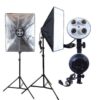 4-bulb softbox lighting kit - ES-470 4-Bulb Holder Light Kit with 50x70