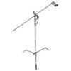 Turtle Base C-Stand Kit 10.75 feet chrome studio light stand