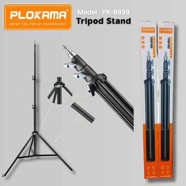 Plokama PK-8899 Professional Tripod & Ring Light Stand for Stable Adjustable Studio Lighting in Pakistan