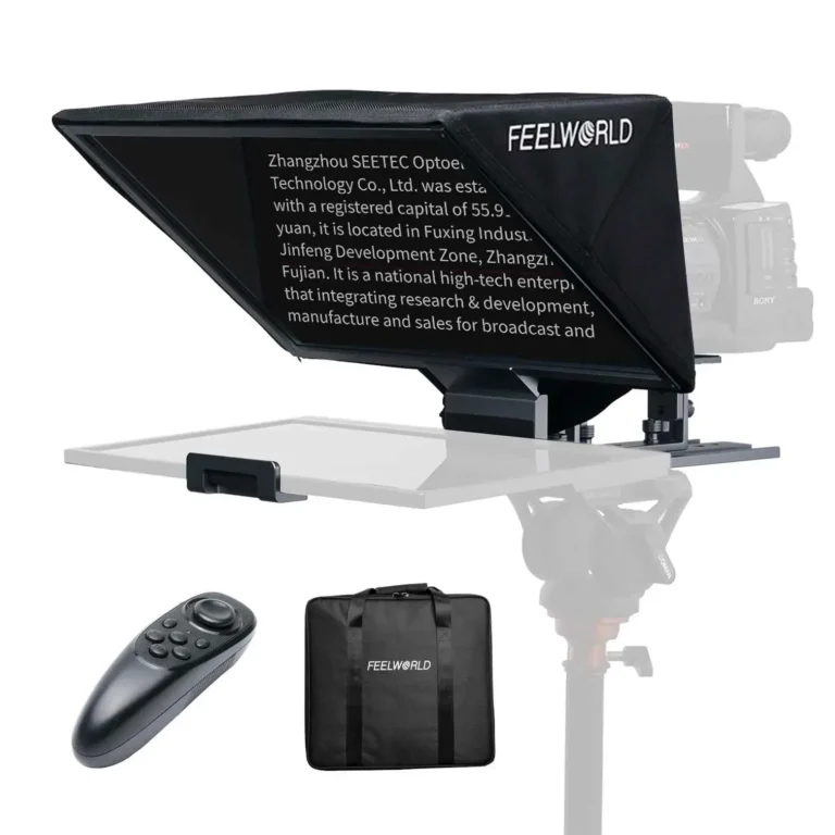 portable teleprompter kit - FeelWorld TP16 Portable Teleprompter Kit with Remote & Tablet Compatibility