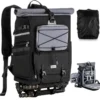 camera backpack with laptop sleeve - ELviros Camera Backpack with Built-in Pouch