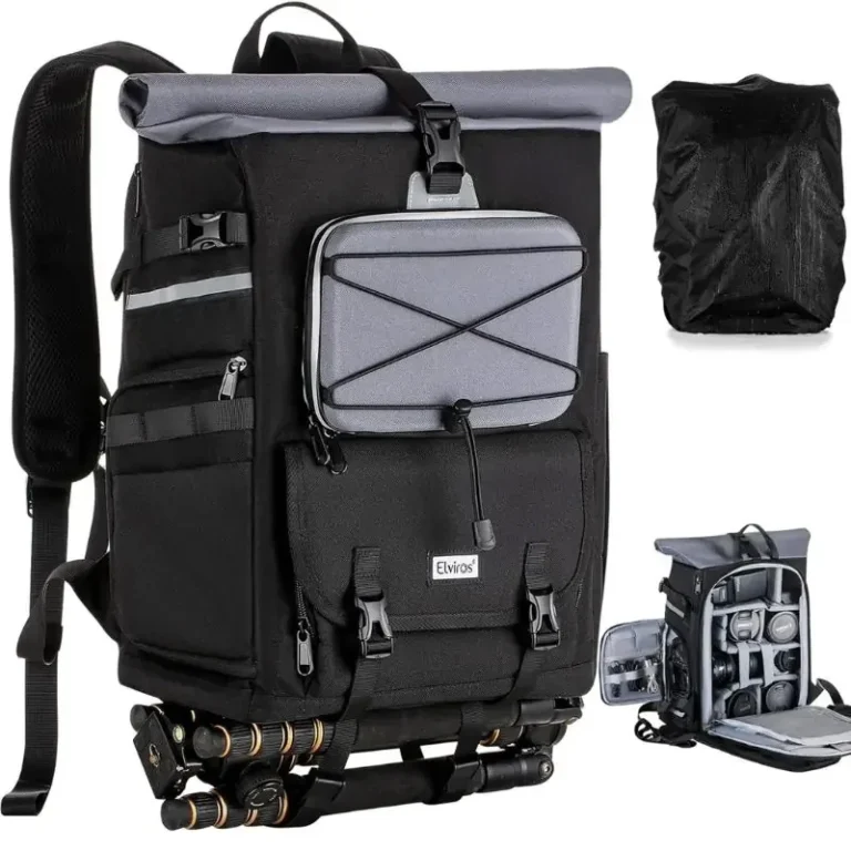 camera backpack with laptop sleeve - ELviros Camera Backpack with Built-in Pouch