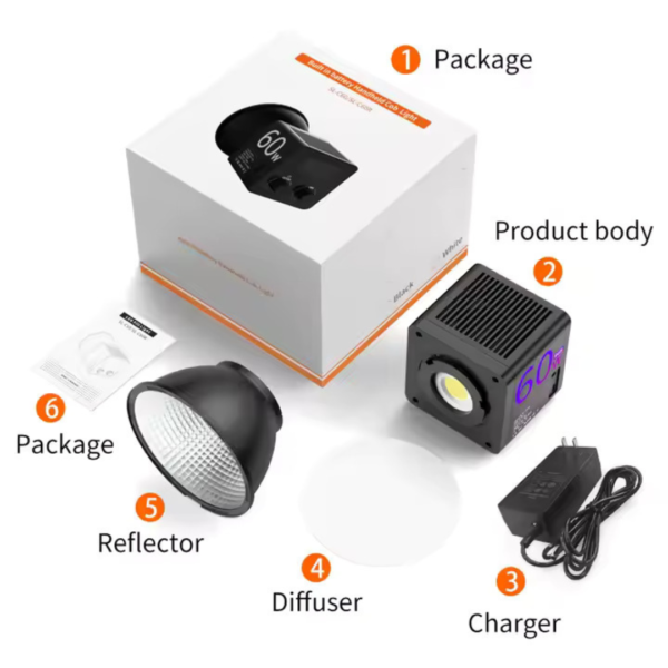 Mamen SL-C60R RGB Video Light with Adjustable RGB Lighting in Pakistan