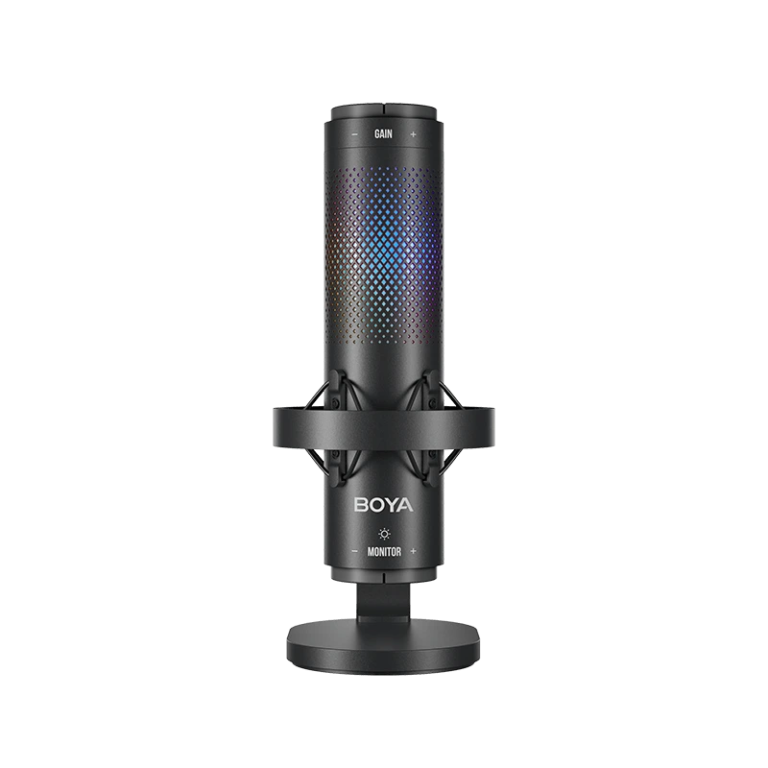 BOYA K9 USB Microphone – Studio-Grade Sound with RGB Light.