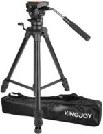 Kingjoy VT-1500 professional video tripod - Kingjoy VT-1500 65" Lightweight Professional Video Tripod with VT-1510 Fluid Drag Pan Head