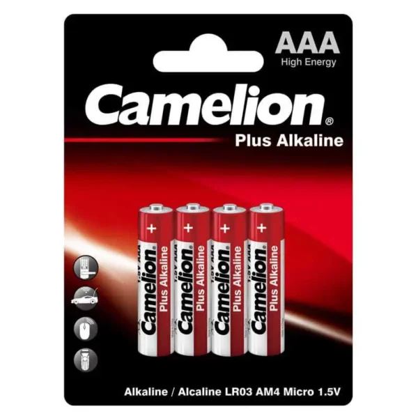 Camelion Plus Alkaline AAA Batteries AAA4 Pack
