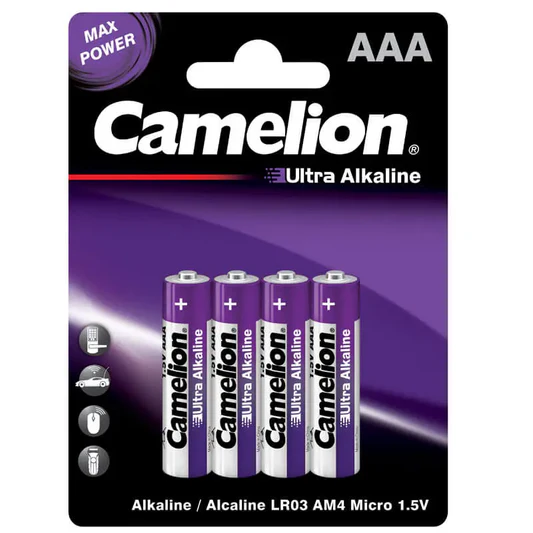 Camelion Ultra Alkaline AAA Batteries AAA4 Pack