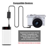 LP-E12 USB Dummy Battery Canon Pakistan - LP-E12 USB Dummy Battery DR-E12 Power Adapter – Continuous Power via Power Bank in Pakistan