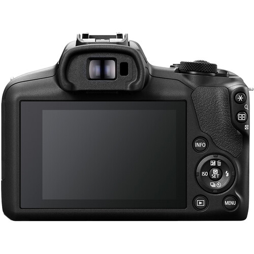 Canon EOS R100 mirrorless camera side view