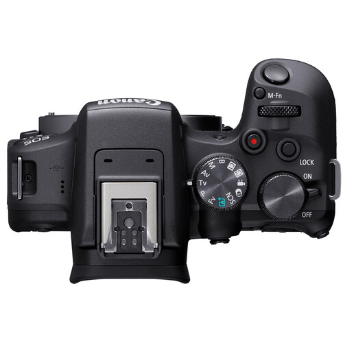 Canon EOS R10 mirrorless camera rear or detail view