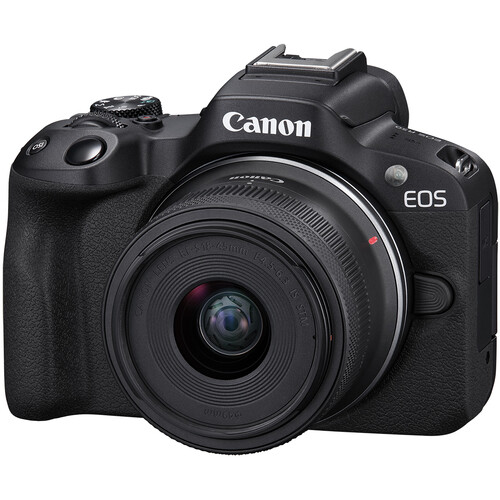Canon EOS R50 mirrorless camera rear or detail view