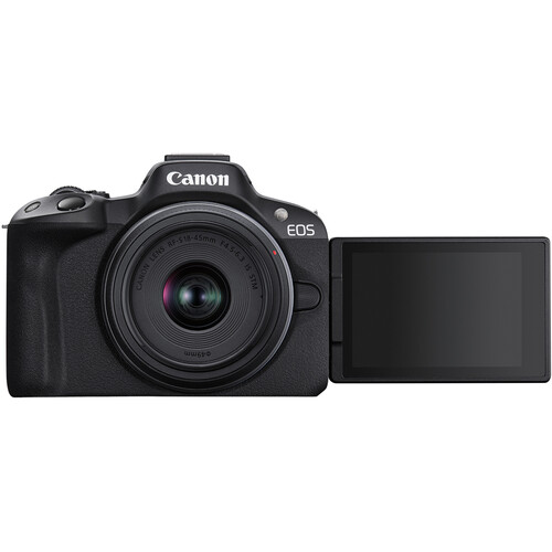 Canon EOS R50 mirrorless camera side view