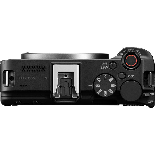 Canon EOS R50 V mirrorless camera rear or detail view