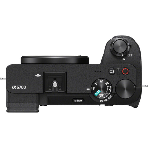 Sony A6700 mirrorless camera rear or detail view