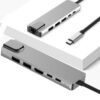 GIISSMO 6-in-1 USB-C Hub Adapter – Thunderbolt 3, USB 3.0, SD/TF Card Reader & Aluminium Design