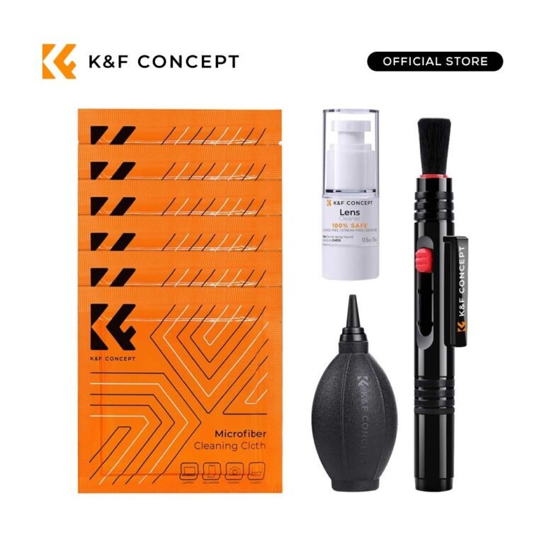 K&F Concept 4-in-1 Camera Lens Cleaning Kit (Cleaning Pen, Air Blower, Lens Cleaner & Microfiber Cloth)