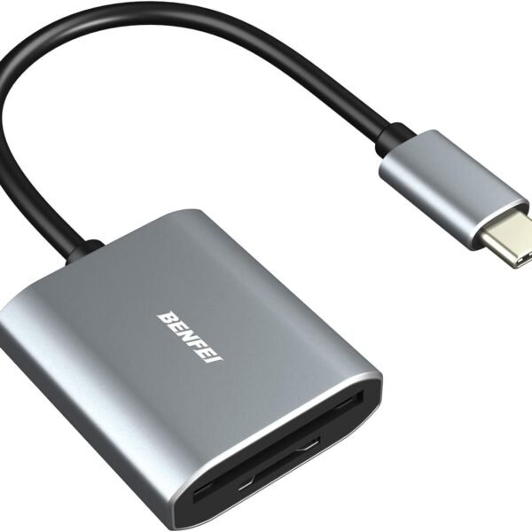 Memory Card Reader, BENFEI 2 in 1 USB-C to SD Micro SD MS CF Card Reader