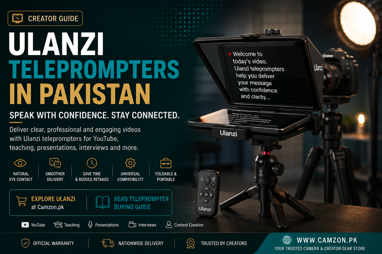 Ulanzi teleprompters in Pakistan