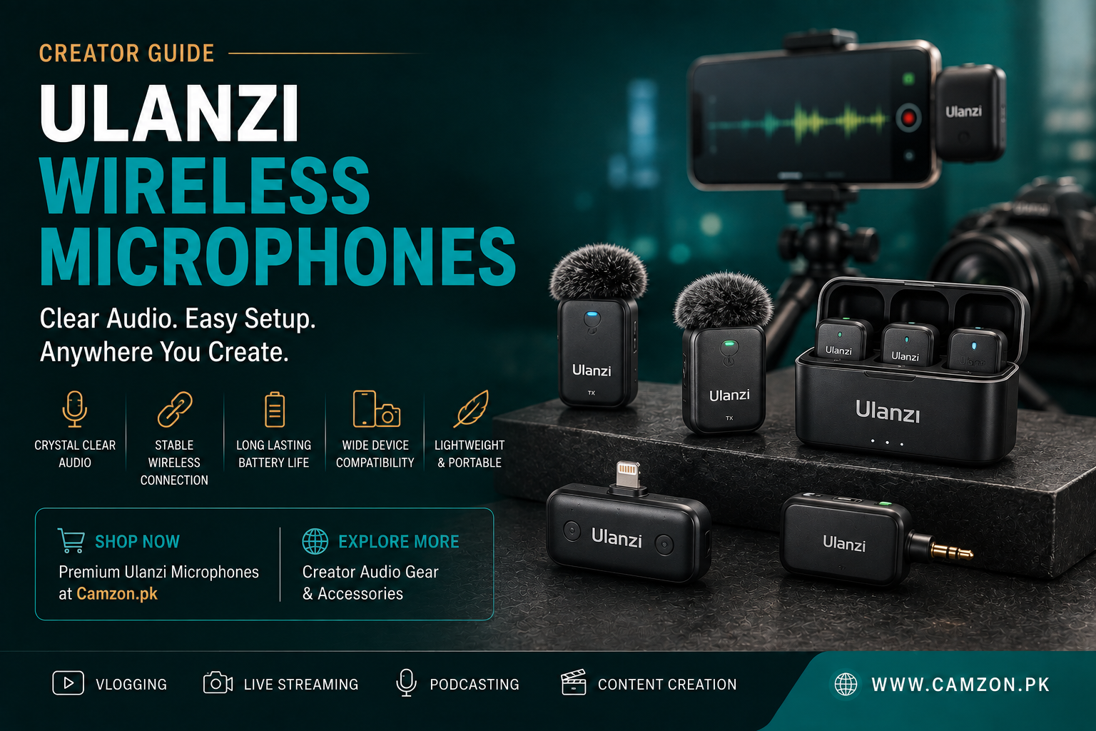 Ulanzi wireless microphones in Pakistan